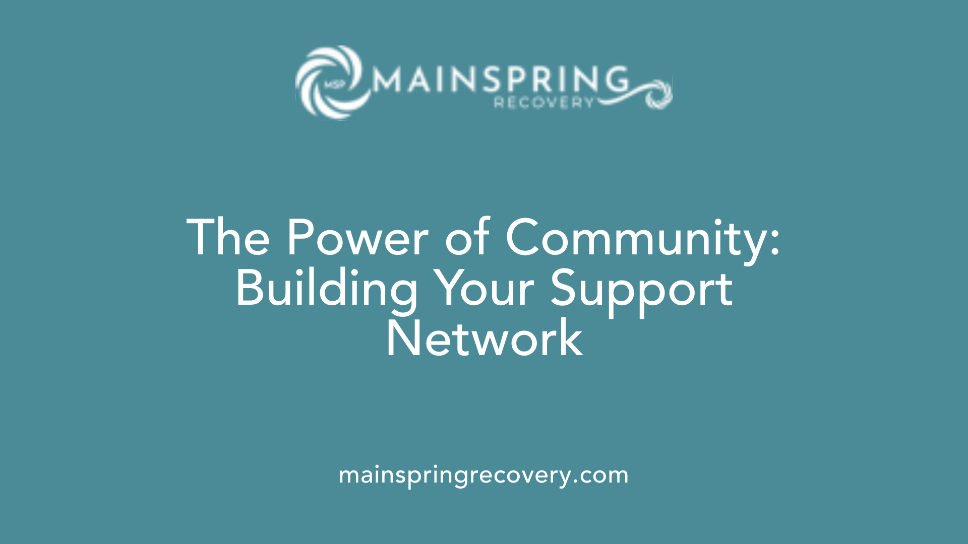 the power of community: building your support network