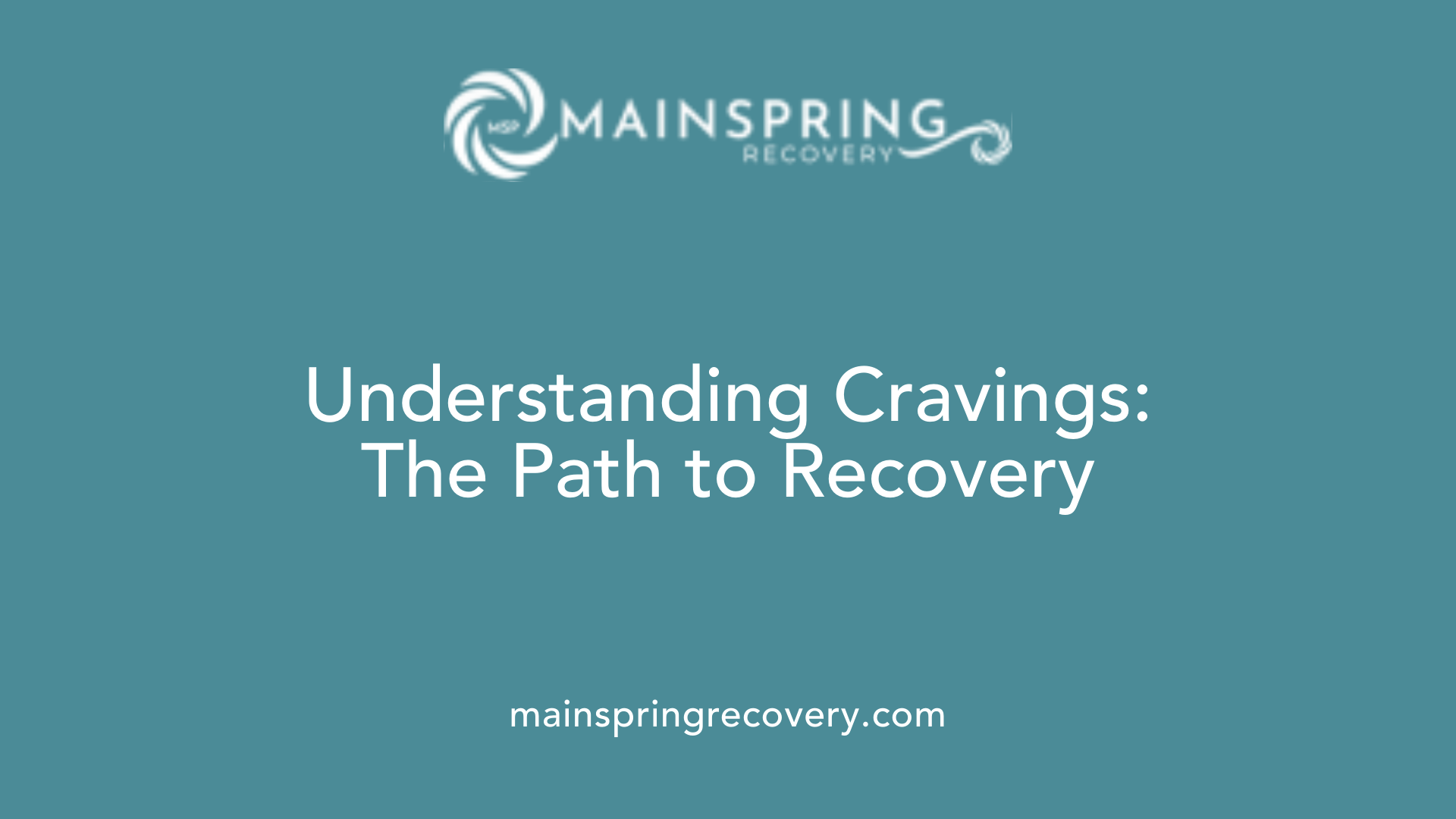 understanding cravings: the path to recovery