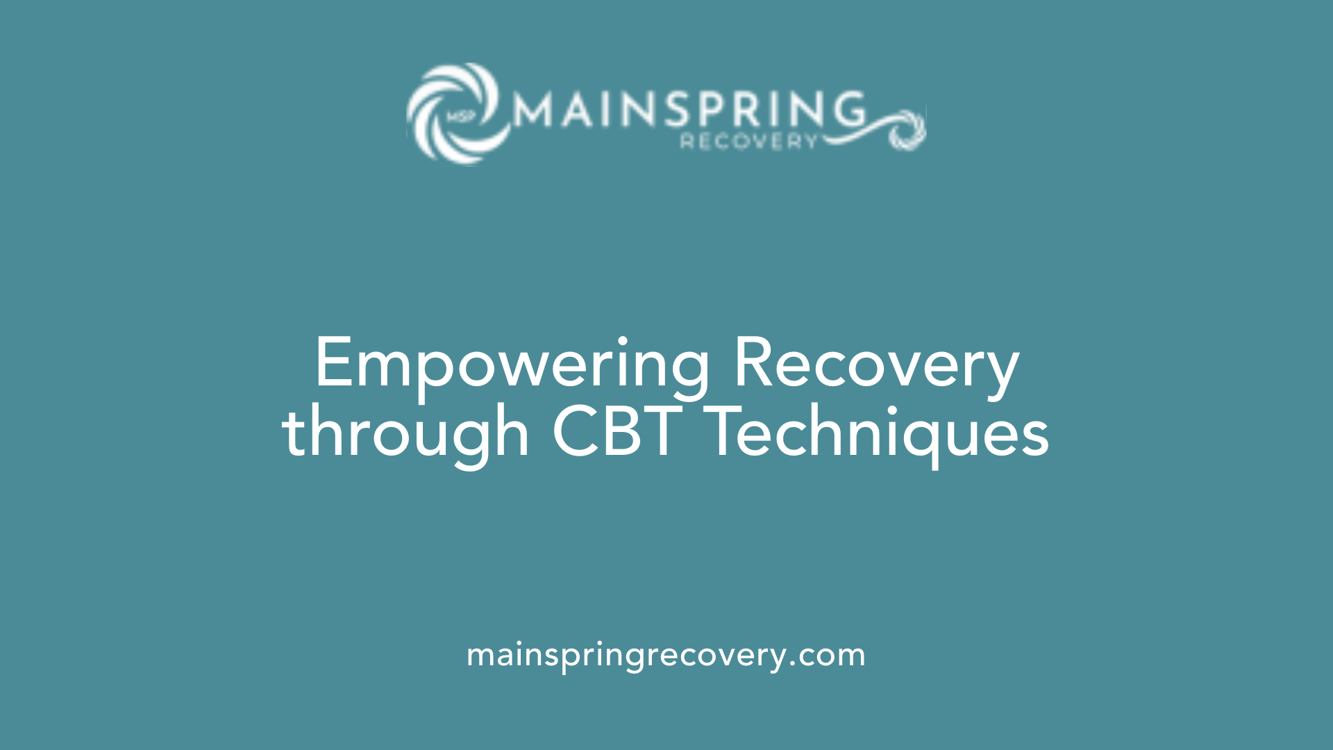 empowering recovery through cbt techniques